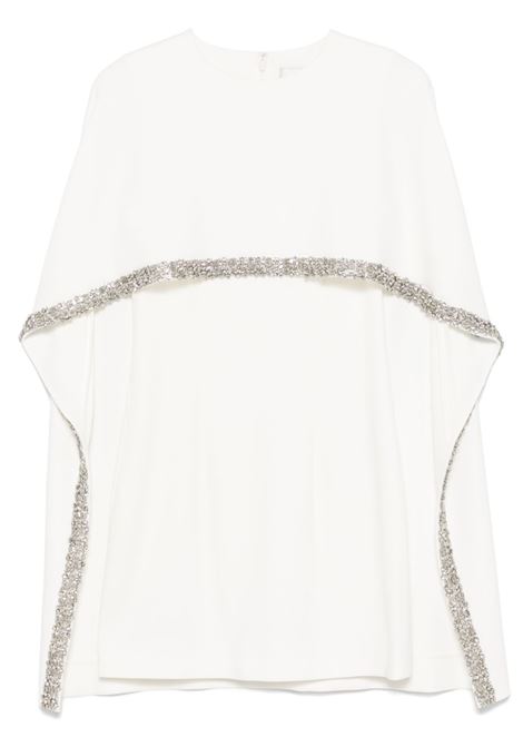Abito corto con mantella decorata in bianco Roland Mouret - donna ROLAND MOURET | RMRS25074SW